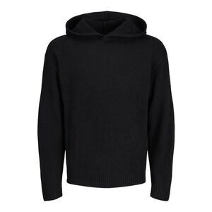 Jack And Jones Mens Ollie Knitted Hoodie / Black